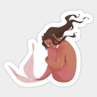 Peach Mermaid Sticker